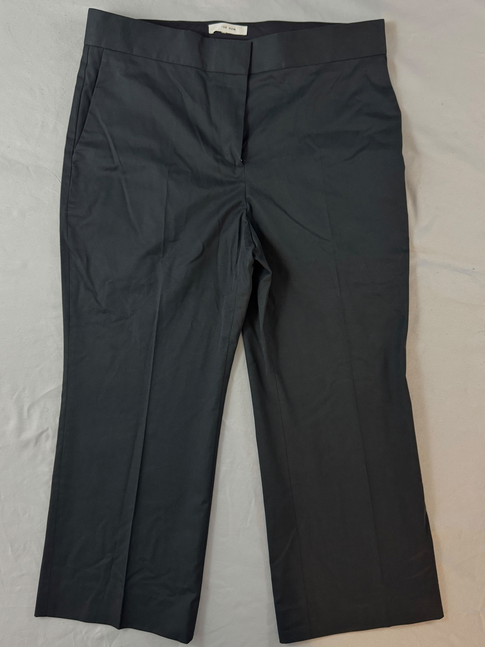 The Row Black Straight-Leg Trousers
